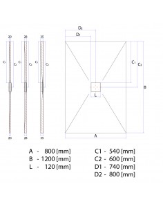 Bausatz: Befliesbares Duschelement Einschließlich Siphon Und Designrost (Zonda) Mit Punktablauf In Der Mitte 2