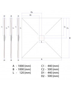 Bausatz: Befliesbares Duschelement Einschließlich Siphon Und Designrost (Pure) Mit Punktablauf In Der Mitte 2