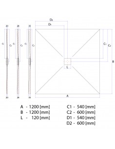 Bausatz: Befliesbares Duschelement Einschließlich Siphon Und Designrost (Sirocco) Mit Punktablauf In Der Mitte 2