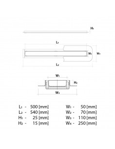 Budget - Duschrinne 50 Cm. . . 2
