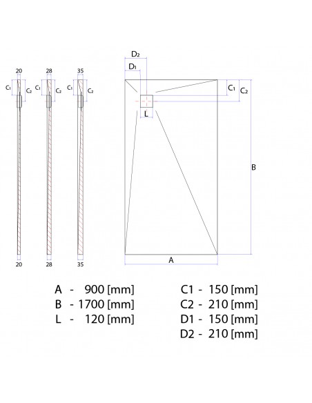 Duschelement - 100 - X - 120 - Cm - 4 - Seitiges - Gefaelle - Mit - Punktablauf - Wiper - Showerlay - Dots - Wp - Premium....