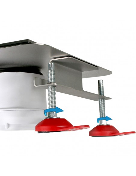 Detailaufnahme: Höhenverstellbare Füße