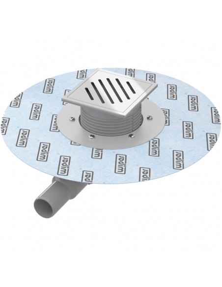 Punktablauf - Mit - Trockensiphon - 122 - X - 122 - Cm - Wiper - Top - Zonda