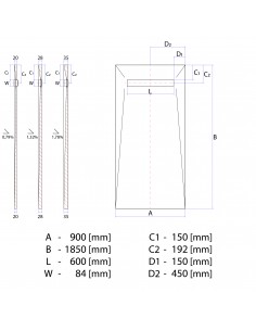 Komplett - Set: Linearer Ablauf Für Vinylbodenbelag Mit Siphon Und Designrost Pure Brass