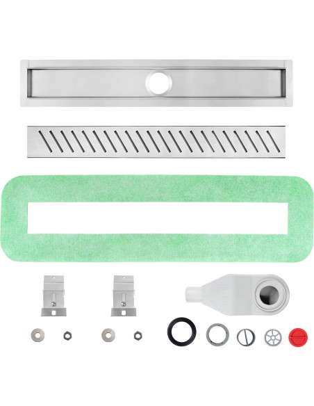 Budget - Duschrinne - 80 - Cm - Sieme - Steel - Komplett - Set