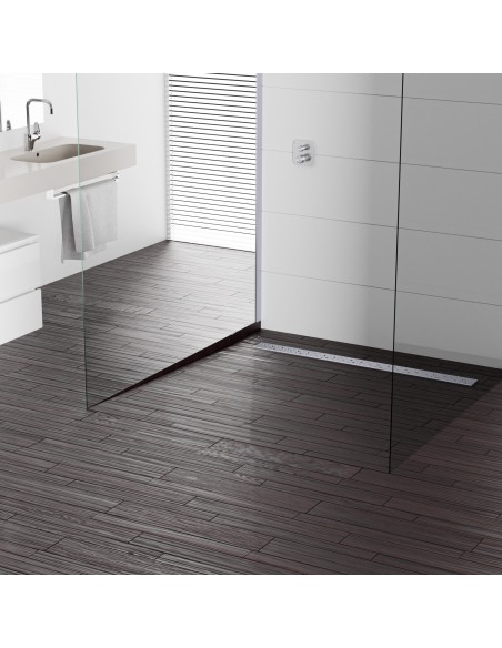 Beispiel Einer Kleinen Hoteldusche Mit Beigefarbenem Vinyl - Bodenbelag