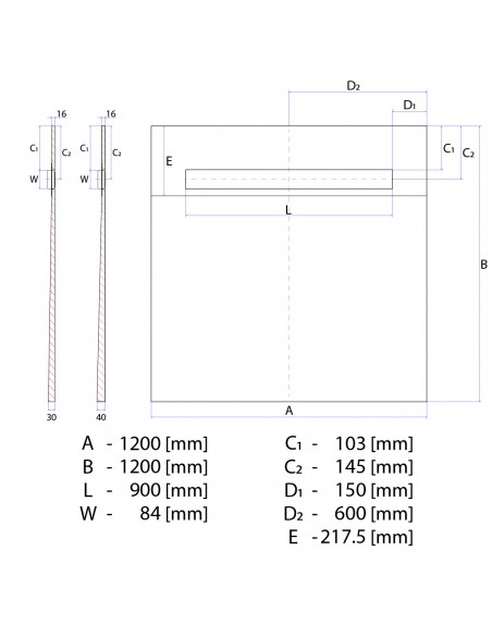 Reales Produktbild: Duschrinne Wiper Premium Mit Zonda Abdeckung Und Siphon