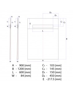 Duschrinne Für Vinylboden: Linearer Ablaufkörper Mit Designrost "Mistral" Und Siphon