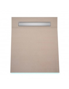 Komplett - Set: Linearer Ablauf Mit Sekundärentwässerung Und Designrost Mistral Silver ([surface]), Inklusive Siphon 2