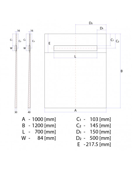Duschrinne Für Vinylboden: Linearer Ablaufkörper Mit Designrost "Mistral" Und Siphon