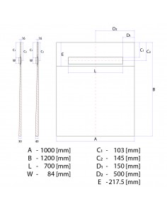 Komplett - Set: Linearer Ablauf Mit Designrost "Mistral" Und Siphon
