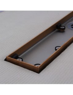 Duschrinne Für Vinylboden: Linearer Ablaufkörper Mit Designrost "Sirocco" Und Siphon