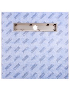 Komplett - Set: Linearer Ablauf Mit Sekundärentwässerung Und Designrost Pure Brass ([surface]), Inklusive Siphon 2