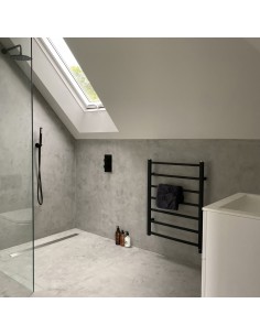 Komplett - Set: Linearer Ablauf Für Vinylbodenbelag Mit Siphon Und Designrost Mistral Silver 2