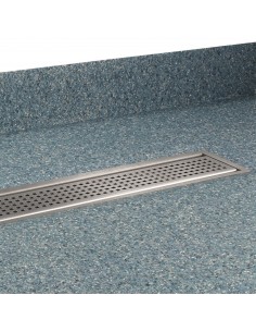 Komplett - Set: Duschelement Für Vinylboden Mit 4 - Seitigem Gefälle, Designrost "Mistral" Und Siphon