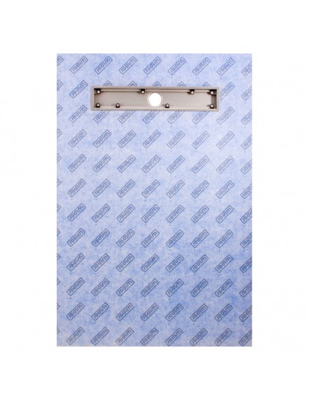 Dunkles Bad Auf Mikrozementboden Mit Freistehender Wanne Und Offenem Dusche, Abgegrenzt Mit Einer Glaswand - Beschichtbare...