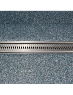 Komplett - Set: Duschelement Für Vinylboden Mit 4 - Seitigem Gefälle, Designrost "Mistral" Und Siphon