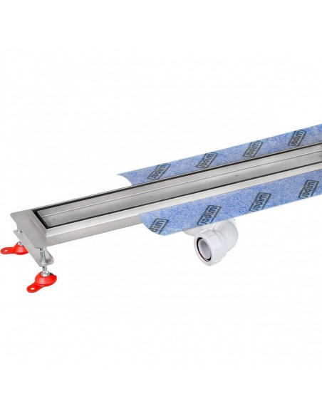 Nahaufnahme Der Eingearbeiteten Duschrinne Und Designrost Ponente