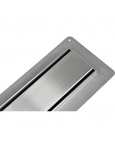 Komplett - Set: Duschelement Für Vinylboden Mit 4 - Seitigem Gefälle, Designrost "Mistral" Und Siphon