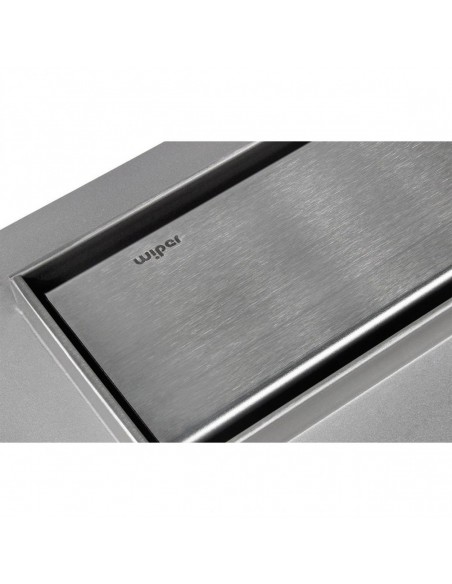 Modernes Duschkonzept Mit Hellem Mikrozementboden, Kombiniert Einer Badeinrichtung In Schwarz