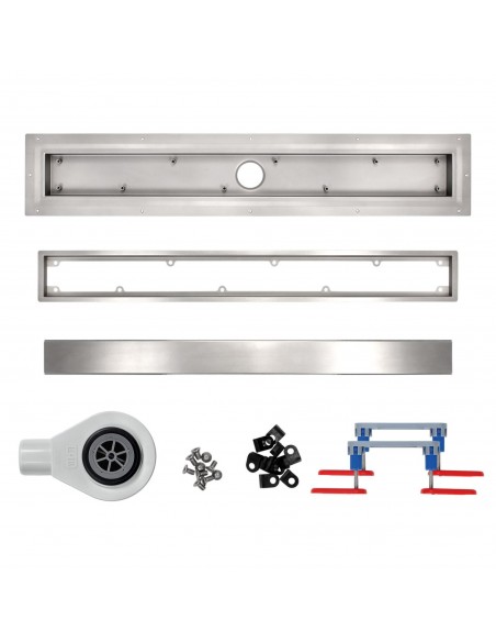 Dunkles Bad Auf Mikrozementboden Mit Freistehender Wanne Und Offenem Dusche, Abgegrenzt Mit Einer Glaswand - Beschichtbare...