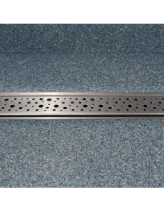 Komplett - Set: Linearer Ablauf Für Vinylbodenbelag Mit Siphon Und Designrost Pure Brass 2