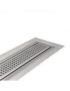 Komplett - Set: Duschelement Für Vinylboden Mit 4 - Seitigem Gefälle, Designrost "Sirocco" Und Siphon 2