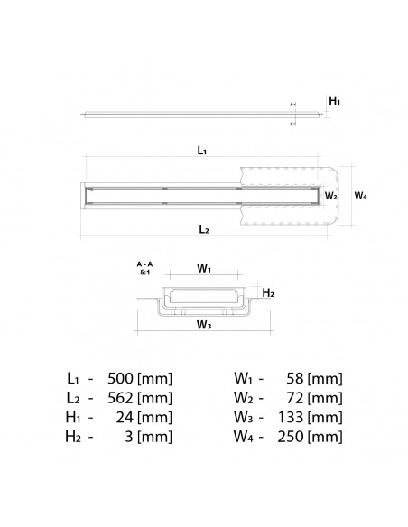 Duschelement Wiper VF Für Vinylboden Ohne Ablaufabdeckung