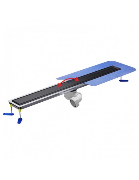 Duschelement - 90 - X - 185 - Cm - 4 - Seitiges - Gefaelle - Mit - Rinne - Wiper - Showerlay - Line - Premium - Ponente - ...