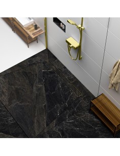 Komplett - Set: Befliesbares Duschelement Mit 4 - Seitigem Gefälle, Designrost "Zonda" Und Siphon 2