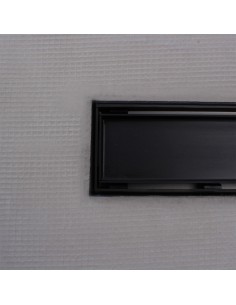 Komplett - Set: Linearer Ablauf Für Vinylbodenbelag Mit Siphon Und Designrost Ponente Black