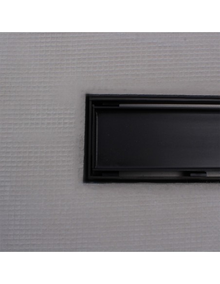 Komplett - Set: Linearer Ablauf Für Vinylbodenbelag Mit Siphon Und Designrost Ponente Black