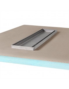 Komplett - Set: Linearer Ablauf Für Vinylbodenbelag Mit Siphon Und Designrost Zonda Black 2