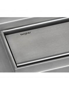 Komplett - Set: Linearer Ablauf Für Vinylbodenbelag Mit Siphon Und Designrost Zonda Gold