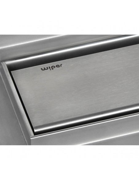 Komplett - Set: Linearer Ablauf Für Vinylbodenbelag Mit Siphon Und Designrost Zonda Gold