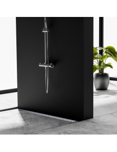 Komplett - Set: Linearer Ablauf Für Vinylbodenbelag Mit Siphon Und Designrost Mistral Gold