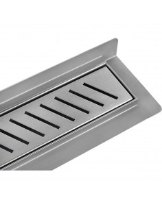 Komplett - Set: Linearer Ablauf Mit Sekundärentwässerung Und Designrost Zonda Gold ([surface]), Inklusive Siphon