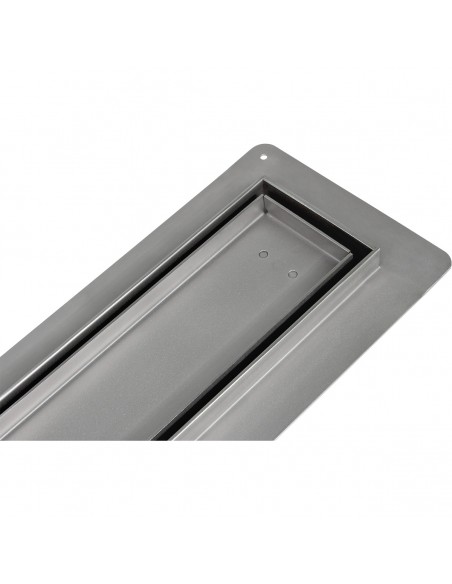 Offene Walk - In Dusche, Umgeben Von Hellem Mikrozementboden Und - Wänden, Kombiniert Mit Armaturen In Schwarz - Solide S...