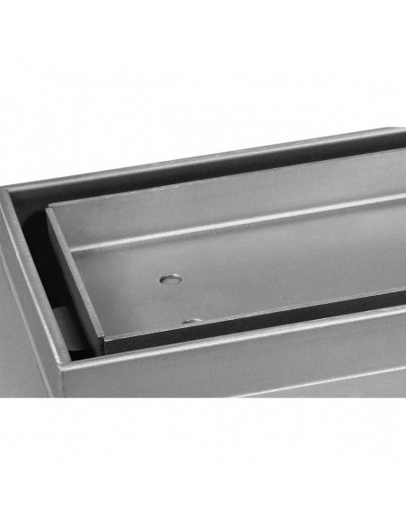 Komplett - Set: Linearer Ablauf Für Vinylbodenbelag Mit Siphon Und Designrost Ponente Black