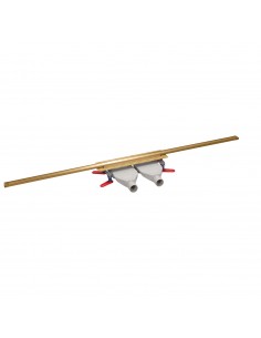 Komplett - Set: Linearer Ablauf Mit Sekundärentwässerung Und Designrost Sirocco Black ([surface]), Inklusive Siphon