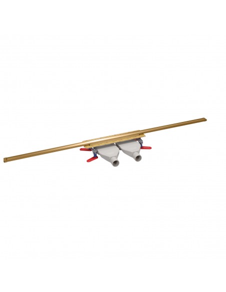 Komplett - Set: Linearer Ablauf Mit Sekundärentwässerung Und Designrost Sirocco Black ([surface]), Inklusive Siphon