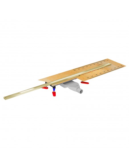 Bad Im Dunkeln Farbkonzept Kombiniert Mit Warmen Holzelementen Und Armaturen In Messing - Optik