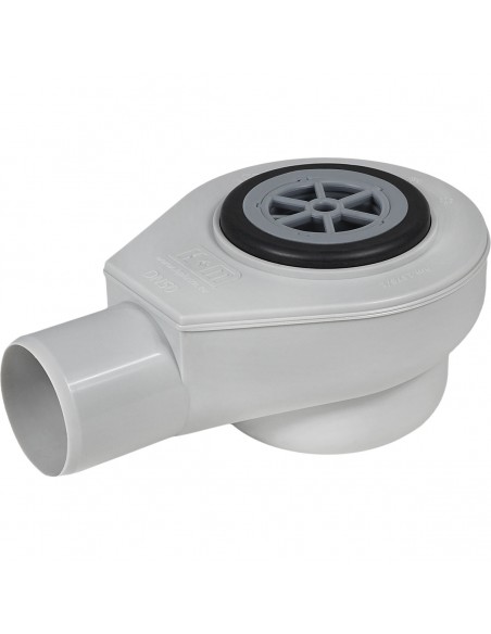 Siphon - Drop - 50 - Waagerecht - Mit - Geruchsverschluss - Und - Haarsieb - Komplett - Set