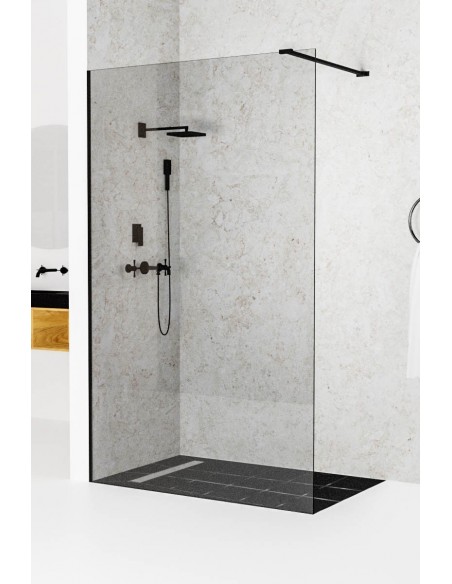 Duschwand - 100 - Cm - Set - 8 - Mm - Esg - Verre - Black