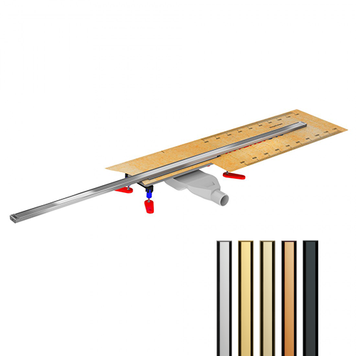 Kuerzbare Duschrinne 50 120 Cm Wiper Intensi 316 Uno Lin Silver Edelstahl 316 Poliert