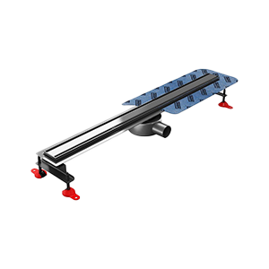 Niedrige Rinne Mit Sekundärabfluss Und Höhenverstellbarem Rahmen