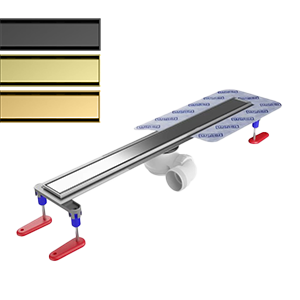Vielseitiger Ablauf, Mit Sekundärabfluss, Höhenverstellbarem Rahmen Und PVD - Farboptionen