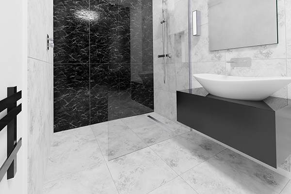 Anwendungsbild Duschelement In Moderner Fliesenoptik Anwendungsbild Duschelement In Moderner Fliesenoptik