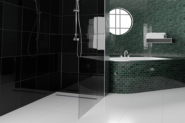 Anwendungsbild Duschelement In Moderner Fliesenoptik Anwendungsbild Duschelement In Moderner Fliesenoptik