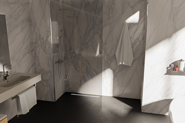 Anwendungsbild Duschelement In Moderner Fliesenoptik Anwendungsbild Duschelement In Moderner Fliesenoptik